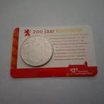 Aankondigingspenning 200 jaar Koninkrijk in coincard KNM, Ophalen of Verzenden, Overige materialen, Nederland