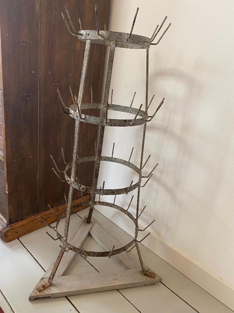 Brocante Frans flessenrek metaal - groot - 50 pennen, Antiek en Kunst, Ophalen