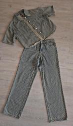 Mooie spijker jeans set broek maat 29 blouse jasje maat L, Ophalen, Zo goed als nieuw, Maat 38/40 (M), Blauw