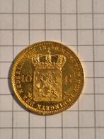 Zeldzame Gouden 10 Gulden Willem I 1840 Munt, Koning Willem I, Losse munt, 10 gulden, Goud