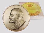 Sovjet Bureau tafelmedaille bronzen bas-relief V. Lenin 1984, Ophalen of Verzenden, Overige materialen