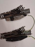 Set van 2 minitrix elektrische wissels n spoor, Gebruikt, Gelijkstroom, Trix, Rails