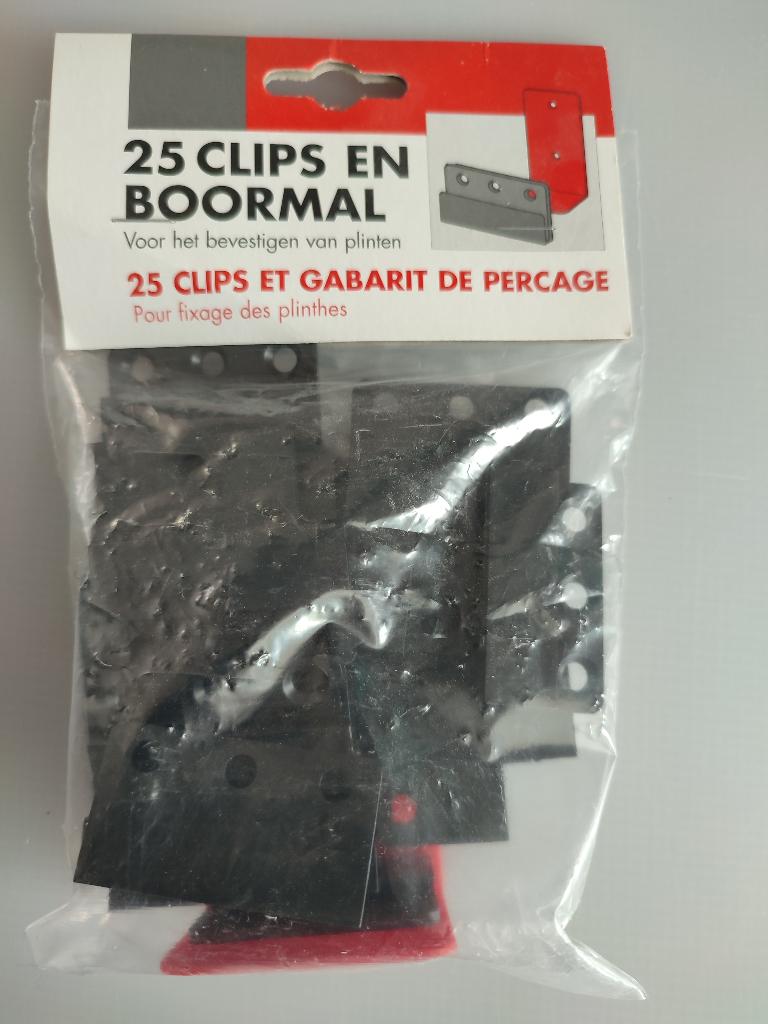 4 complete verpakkingen Clipplinten clips met boormallen, Doe-het-zelf en Verbouw, Plinten en Afwerking, Kunststof, Nieuw, Ophalen of Verzenden