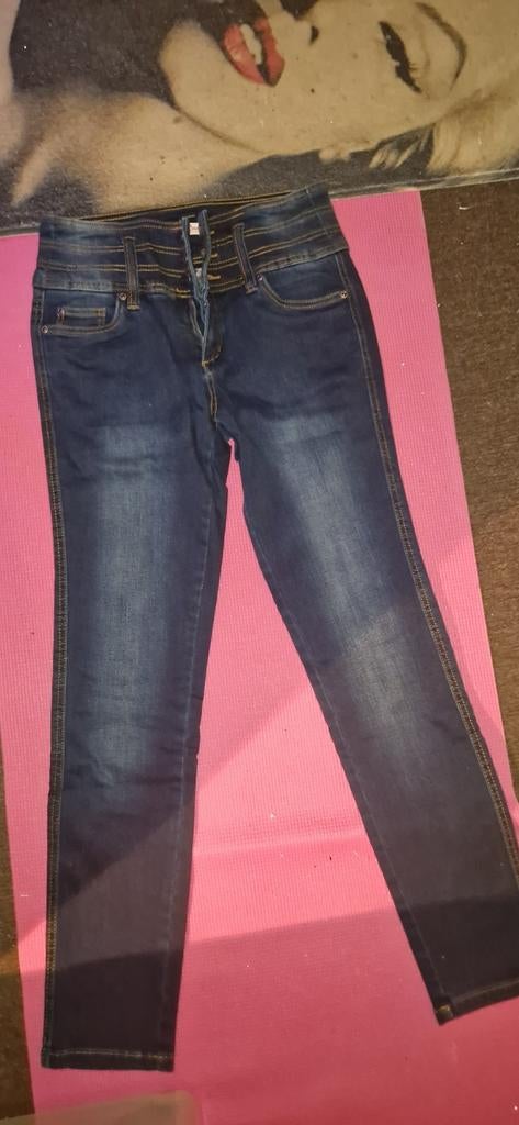Blauwe high waist jeans maat 38, Kleding | Dames, Spijkerbroeken en Jeans, John baner, Blauw, Ophalen of Verzenden, Zo goed als nieuw