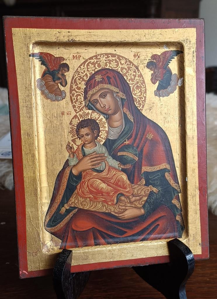 Ikoon van Maria met kindje Jezus, Ophalen of Verzenden