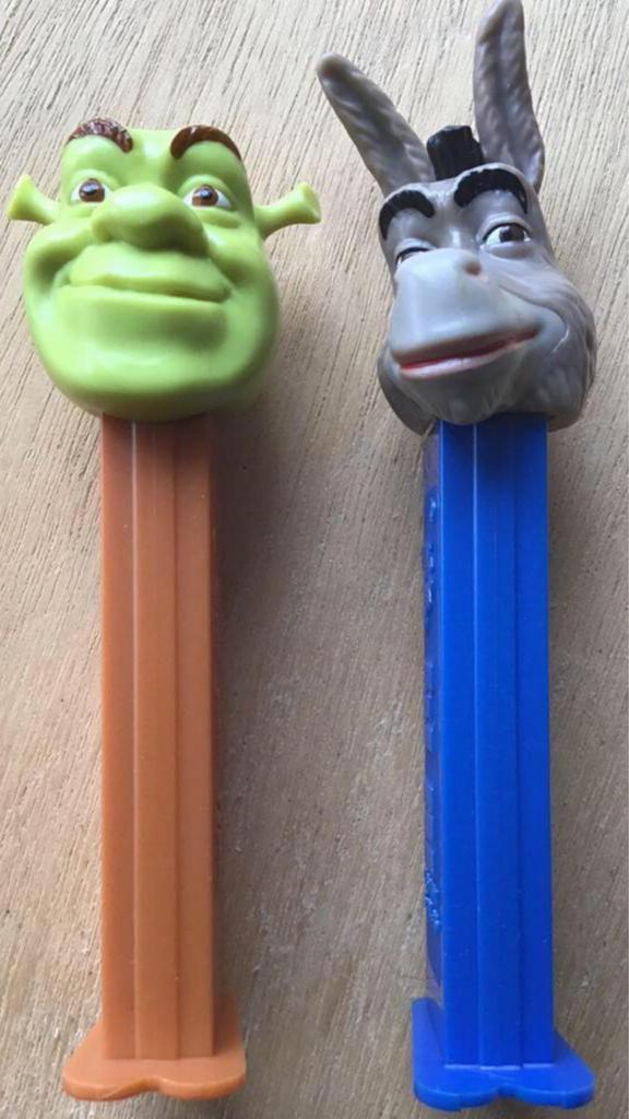 PEZ candydispensers Shrek & Donkey - ZGAN, Ophalen of Verzenden, Zo goed als nieuw