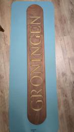 Houten Naambord Groningen - ongebruikt, Ophalen, Zo goed als nieuw