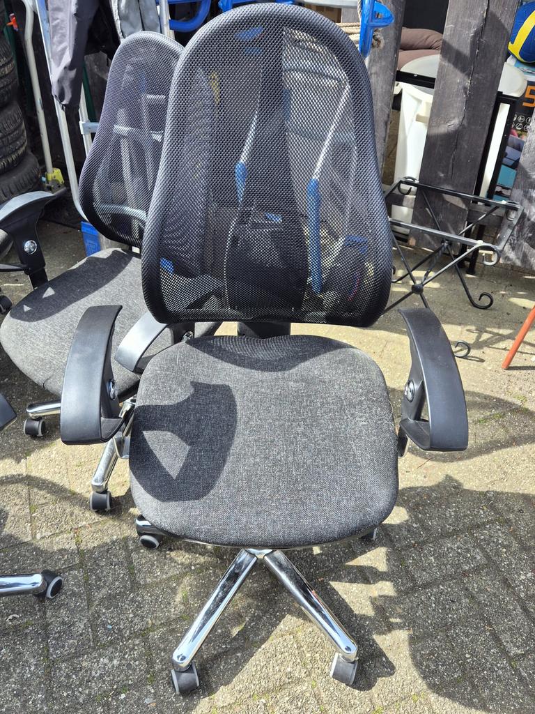 Open Point SY deluxe verstelbare bureaustoel  - €35 per stuk, Ophalen, Gebruikt, Zwart