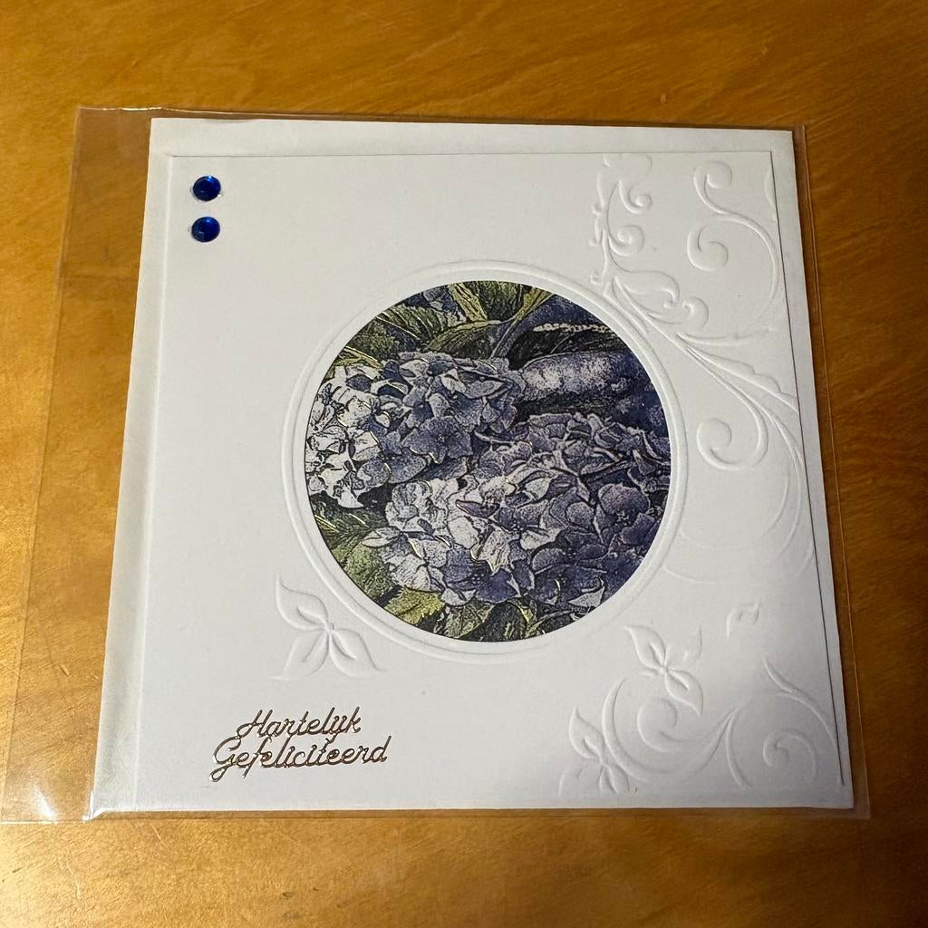 Embossing kaart bloem 2, Ophalen of Verzenden, Zo goed als nieuw, Overige thema's