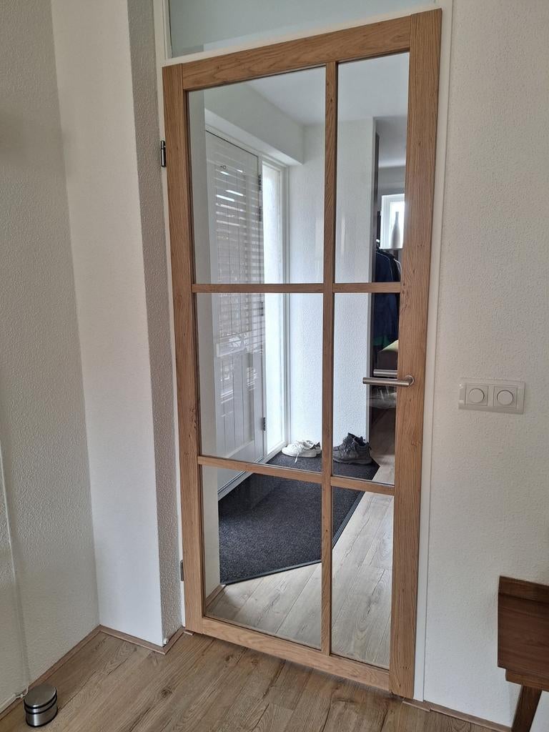 Kamerdeur, opdekdeur, eiken, Ophalen, Binnendeur