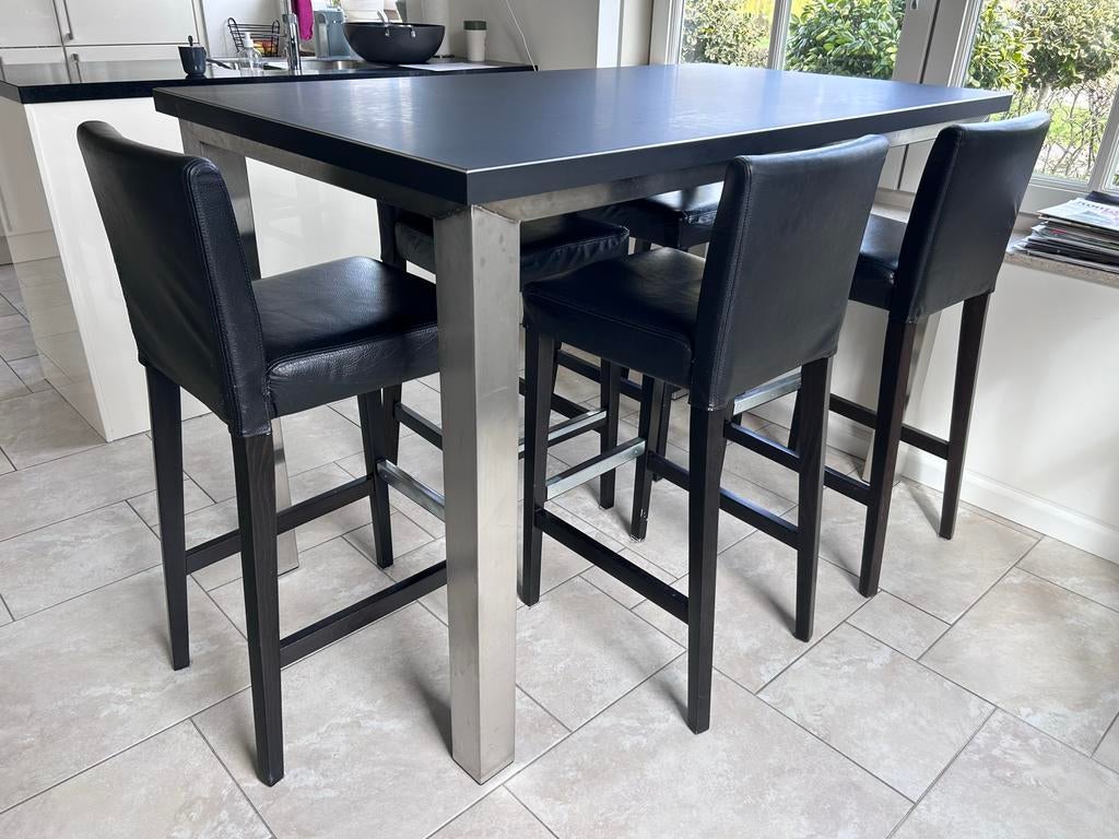 Hoge keukentafel, Huis en Inrichting, Tafels | Eettafels, Ophalen, 50 tot 100 cm, Zo goed als nieuw, Vijf personen of meer