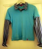 EDC, leuk shirt/bloes in aqua met grijs, Jongen of Meisje, Ophalen of Verzenden, Shirt of Longsleeve, EDC (youth by Esprit)