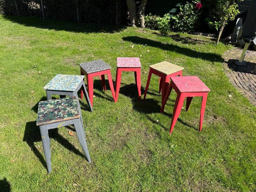 Stapelbare krukjes, gebruikt - €5 per stuk, Huis en Inrichting, Krukjes, Ophalen, Gebruikt, Hout