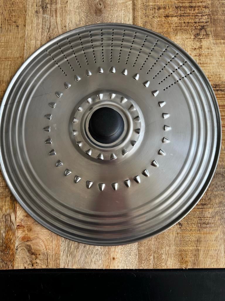 Spatdeksel 37 cm doorsnede, Zilver, Ophalen of Verzenden, Metaal, Overige typen