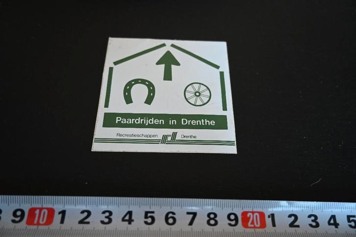 sticker Paardrijden in Drenthe  Recreatieschappen Drenthe *, Hobby en Vrije tijd, Stickers en Plaatjes, Zo goed als nieuw, Sticker