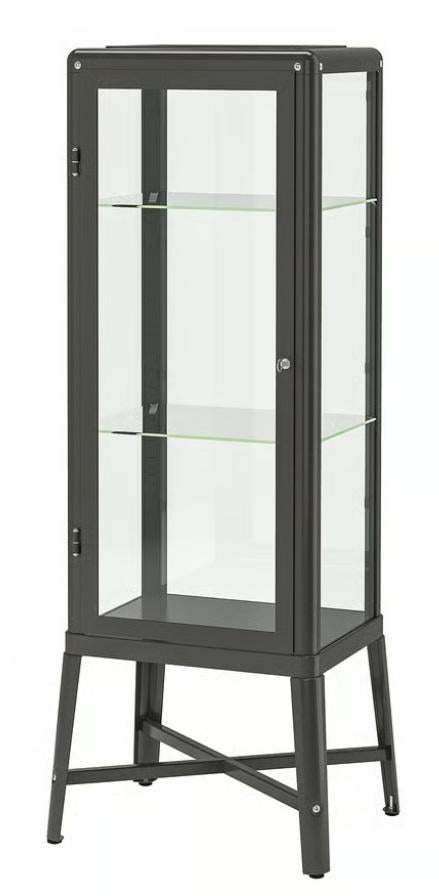 Ikea vitrinekast gebruikt op beurs  doe een bod ., Huis en Inrichting, Kasten | Vitrinekasten, Ophalen, Minder dan 50 cm, Gebruikt