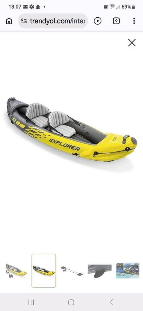 Intex Explorer K2 Kayak kano opblaasbaar, Watersport en Boten, Ophalen, Zo goed als nieuw, Twee personen, Kajak