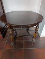 Antieke bruine ronde bijzet salontafelh 60cm x b 84 cm x d65, Huis en Inrichting, Tafels | Salontafels, Ophalen, 50 tot 100 cm