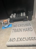 Dumbells , step, mat enz, Sport en Fitness, Fitnessmaterialen, Ophalen of Verzenden, Gebruikt, Overige typen