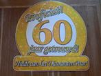 Plakkaat 60 jaar getrouwd., Hobby en Vrije tijd, Feestartikelen, Ophalen, Gebruikt, Versiering, Geboorte of Huwelijk