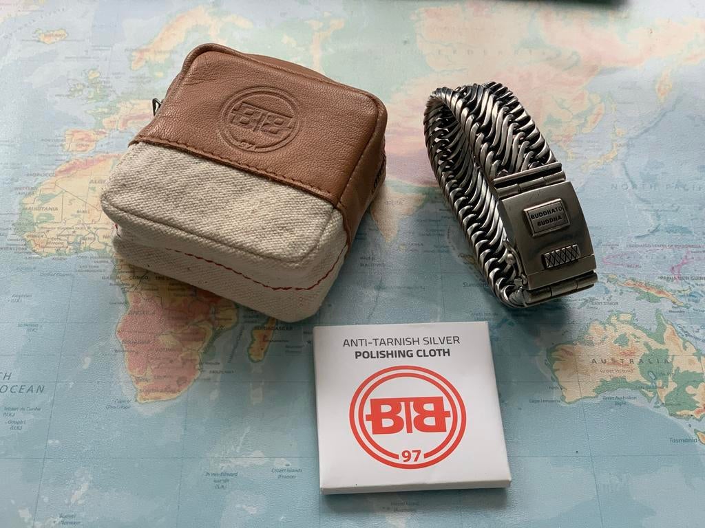 Buddha to Buddha armband Edwin XL, Ophalen of Verzenden, Zo goed als nieuw, Zilver