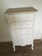 Witte vintage Commode/dressoir, Ophalen, 50 tot 100 cm, Zo goed als nieuw, Met lade(s)