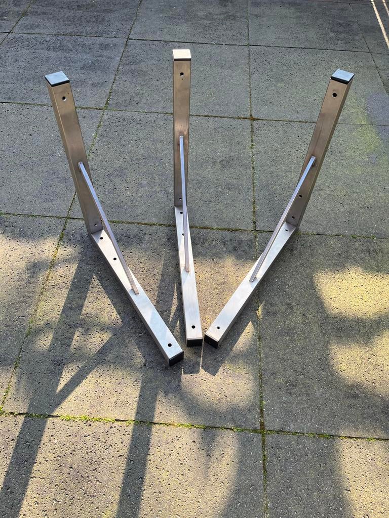 Set van 3 zware plankdragers met schoor, 50x50 cm, Ophalen, Gebruikt