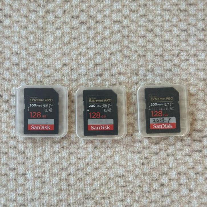 SanDisk Extreme PRO 128 GB 200 MB/s geheugenkaart, SDXC, Ophalen of Verzenden, Zo goed als nieuw, Fotocamera