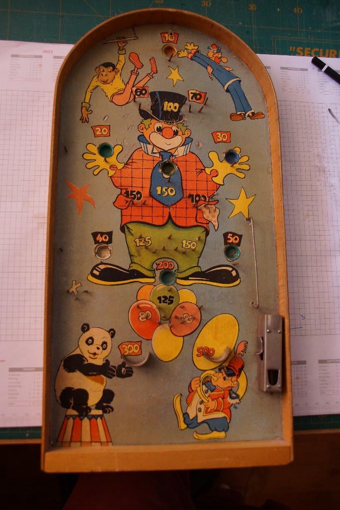 Knikkerbord Clown, Antiek en Kunst, Antiek | Speelgoed, Ophalen of Verzenden