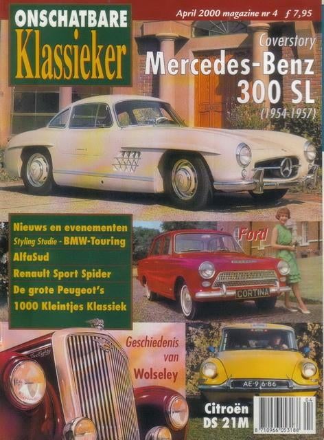 OK 4 2000 : Mercedes Benz 300SL - Citroen DS - Ford Cortina, Ophalen of Verzenden, Gelezen, Algemeen