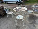 Oude Franse tuinset of Franse bistro set brocante tuinset, Ophalen of Verzenden