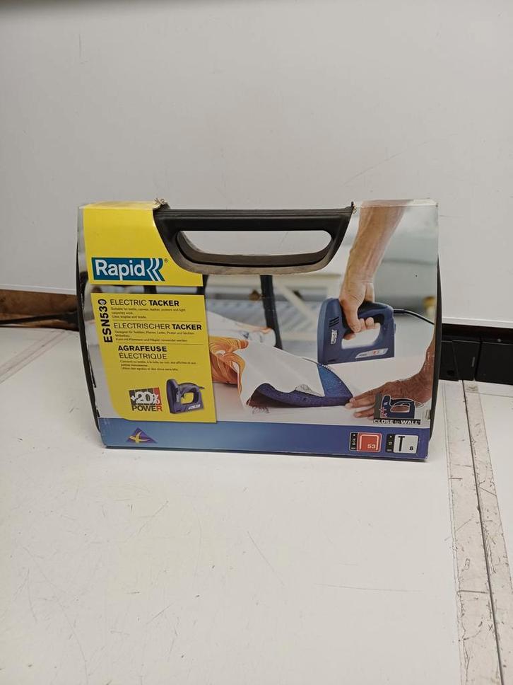 Rapid ESN 530 Elektrische Tacker in Koffer / 435, Doe-het-zelf en Verbouw, Gereedschap | Handgereedschap, Gebruikt, Ophalen of Verzenden