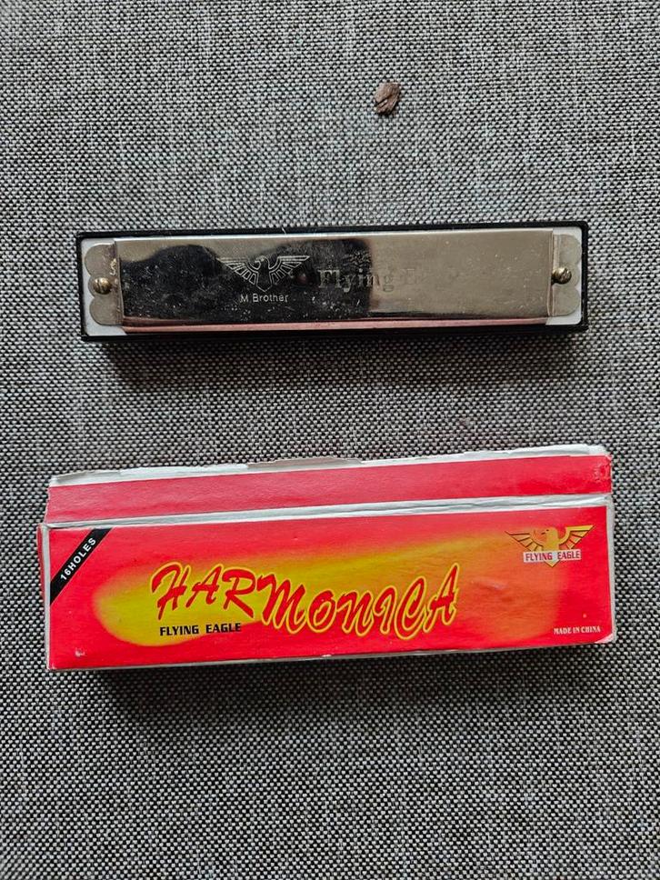 Flying Eagle Mondharmonica met Doosje, Muziek en Instrumenten, Blaasinstrumenten | Mondharmonica's, Gebruikt, Diatonisch, Overige typen