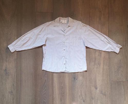 Benetton wit-roze gestreept bloesje met wijde mouwen; mt 38, Kleding | Dames, Blouses en Tunieken, Zo goed als nieuw, Maat 38/40 (M)