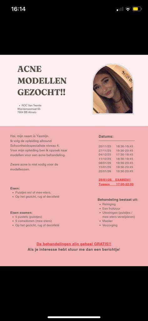 Acne modellen gezocht, Vacatures, Vacatures | Modellen, MBO, Vanaf 1 jaar, Overige vormen, Variabele uren