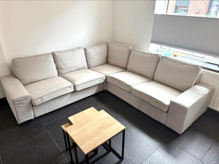 Ikea Kivik 4-zits beige hoekbank, Huis en Inrichting, Banken | Bankstellen, Zo goed als nieuw, Vierpersoons of meer, Ophalen