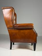 Wingback fauteuil schapenleer klassiek, Ophalen, Zo goed als nieuw, 75 tot 100 cm