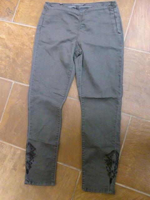 Stretch Sandwich broek jeans grijs, maat 38 M vintage, Kleding | Dames, Broeken en Pantalons, Zo goed als nieuw, Maat 38/40 (M)