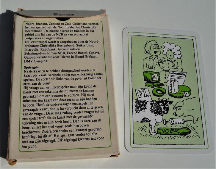 1 reklame kwartet v land en tuinbouw 1990, SUIKER UNIE VIN, Verzamelen, Speelkaarten, Jokers en Kwartetten, Zo goed als nieuw