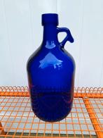 Vintage blauwe fles kobalt glas glazen glaswerk, Minder dan 50 cm, Glas, Blauw, Gebruikt
