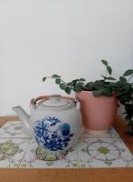 Vintage Theepot met Blauwe Bloemen, Ophalen of Verzenden