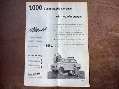 GOGGOMOBIL 1956 origineel, Auto diversen, Handleidingen en Instructieboekjes, Ophalen of Verzenden