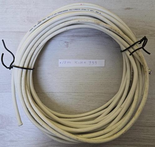 Koka 799 Hirschmann coax kabel 18 meter, Audio, Tv en Foto, Audiokabels en Televisiekabels, Gebruikt, Coaxiale kabel, 10 meter of meer
