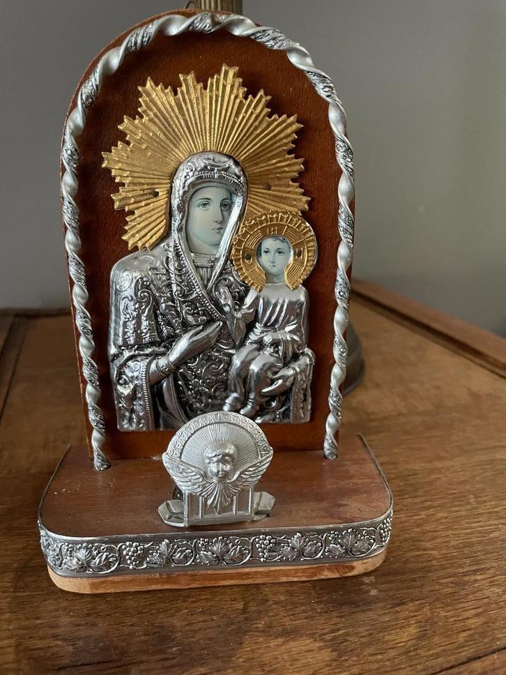 Vintage klein altaartje Maria en Jezus, Verzamelen, Religie, Verzenden