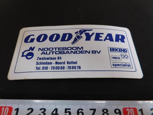 sticker schiedam nooteboom autobanden goodyear vaco spec*, Verzamelen, Stickers, Zo goed als nieuw, Bedrijf of Vereniging, Ophalen