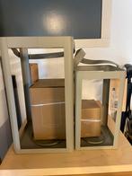 Gusta Windlichten Set - Nieuw in Doos, Huis en Inrichting, Nieuw, Ophalen of Verzenden, Metaal, Grijs