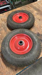 Te koop DSI 2x nieuwe kruiwagen wielen 4.80/4.00-8 staal, 100 liter of meer, Ophalen, Zo goed als nieuw, Transportkar