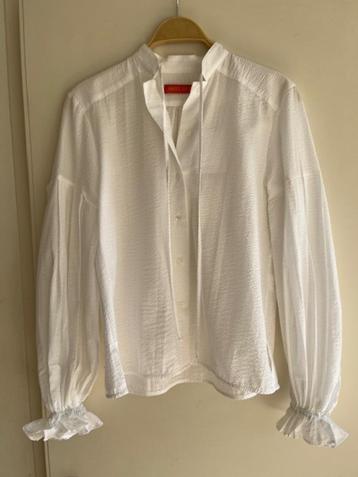 Prachtige witte Britt Sisseck blouse crinkle (mt 36) NIEUW! beschikbaar voor biedingen