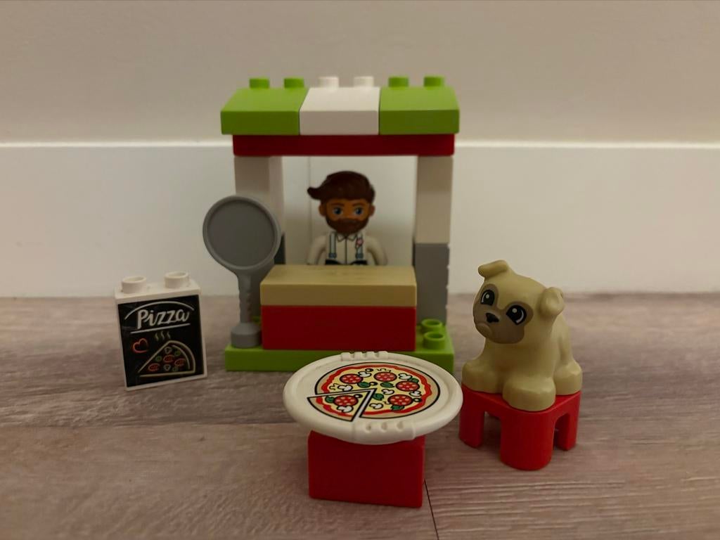 LEGO DUPLO Pizza Kraam Set 10927, Kinderen en Baby's, Speelgoed | Duplo en Lego, Ophalen, Zo goed als nieuw, Complete set, Duplo