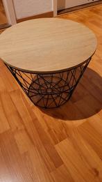 Bijzettafel / Mand met houten deksel, Minder dan 50 cm, Rond, Minder dan 50 cm, Zo goed als nieuw